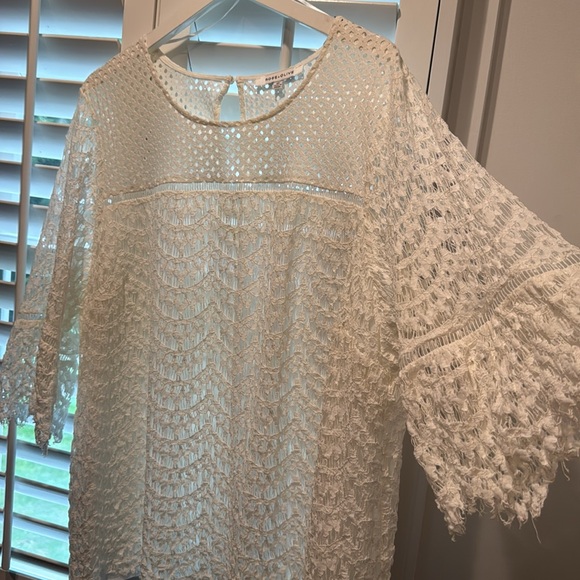 Rose and Olive size 3X white knit tunic blouse brand new bell sleeve super cute - Picture 3 of 6